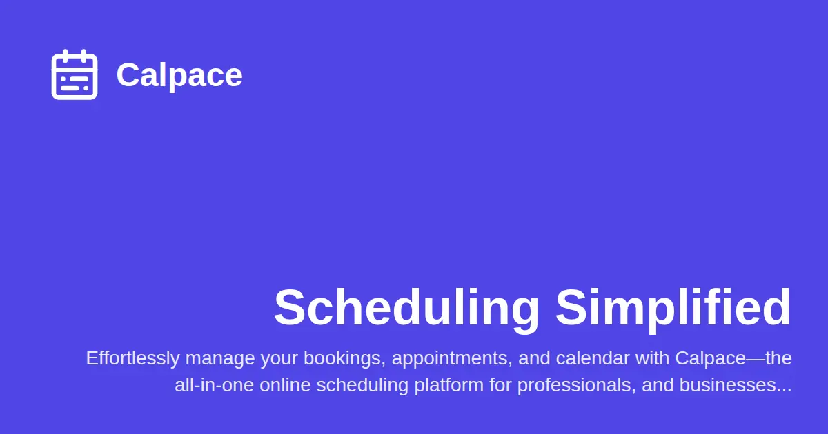 Featured image for “Calpace, a Modern SaaS for Professional Scheduling”